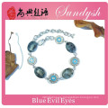 Pulsera hecha a mano con cuentas de colores azul Evil Eye